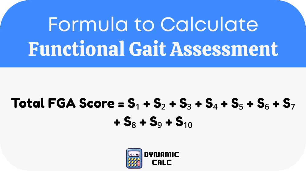 Functional Gait Assessment Formula