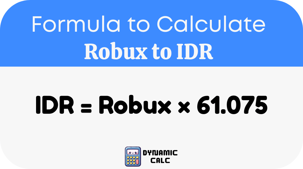 Robux to IDR Formula
