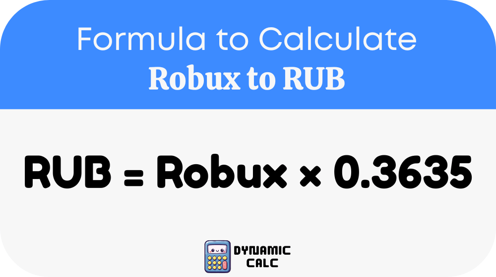 Robux to RUB Formula