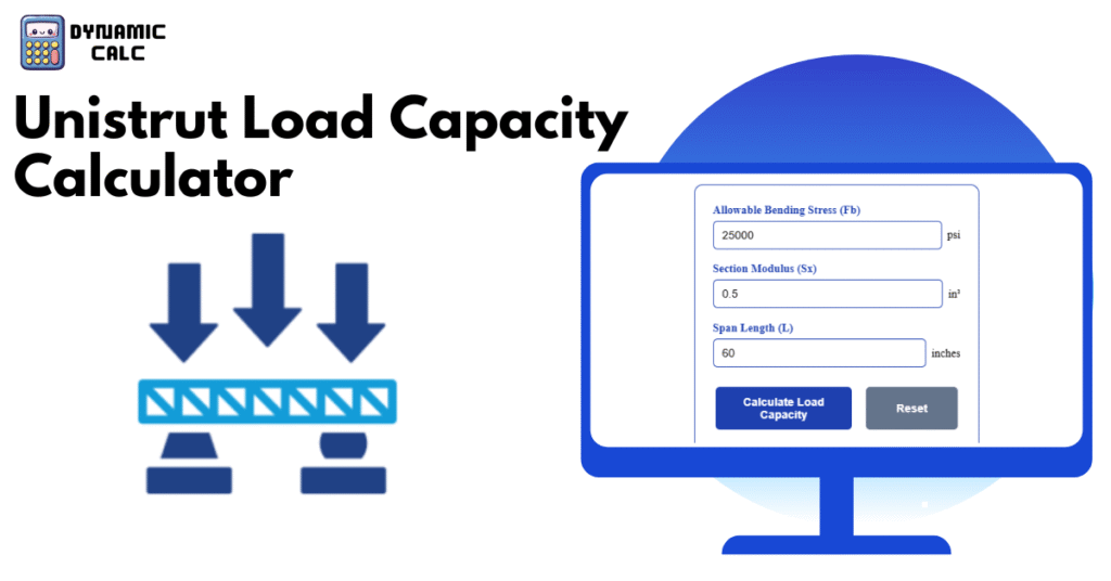 Unistrut Load Capacity Calculator