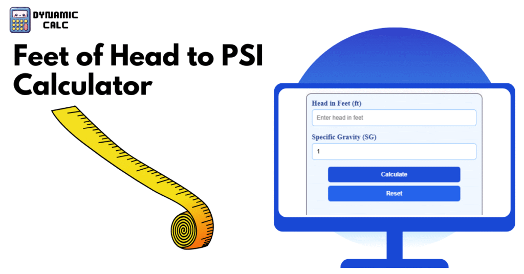 Feet of Head to PSI Calculator