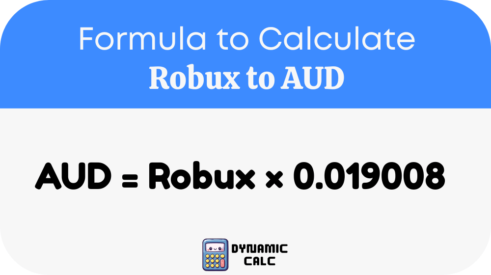 Robux to AUD Formula