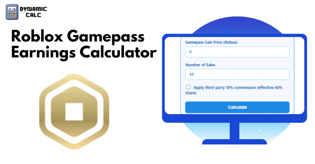 Roblox Gamepass Earnings Calculator