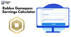 Roblox Gamepass Earnings Calculator
