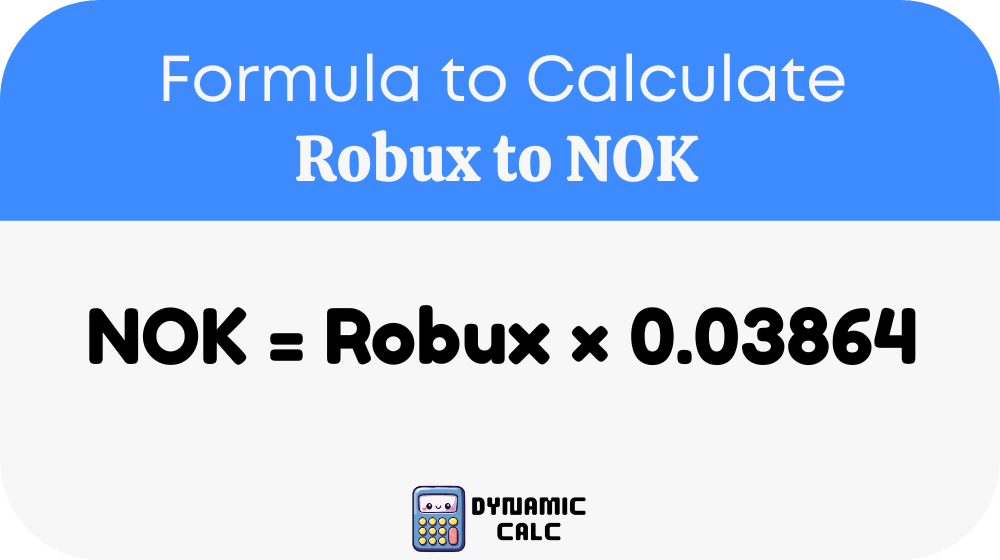 Robux to NOK Formula