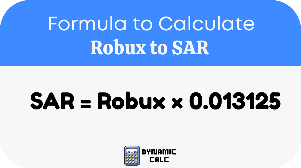 Robux to SAR Formula